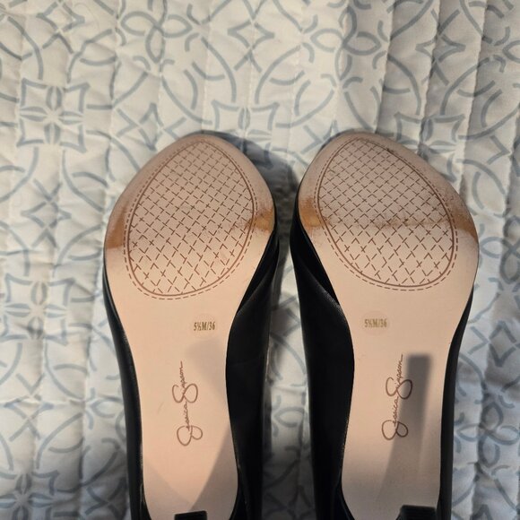 Jessica Simpson Black Peep Toe Heels - Picture 11 of 11